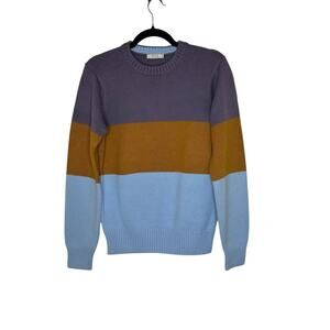NWOT‎ AYR Men’s The Yachty Sweater Medium Wool Blend Striped Moma Colorblock